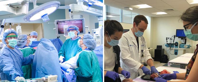 URPS fellows in the OR and training