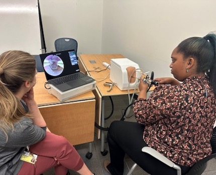 Residents practicing during Hysteroscopy​ Sim