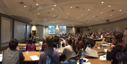 Large group listening to a speaker at the ASM Microbe conference