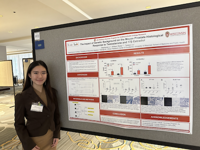 Stephanie Li with her research at the CAIRIBU Annual Meeting