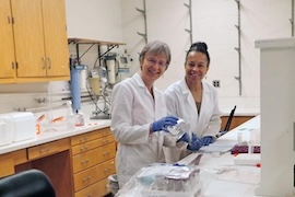 Drs. Jayes and Taylor in the lab