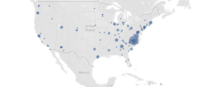 Map of alumni