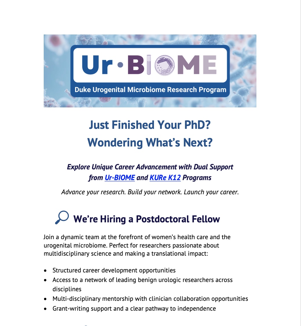 Ad Posting for Postdoctoral Fellow