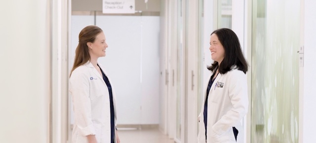 Dr. Streich-Tilles (left), and Kelly Acharya, MD, co-directors of the DFC Fertility Preservation Program. Dr. Streich-Tilles also serves as director of Duke’s Pediatric and Adolescent Gynecology Program.