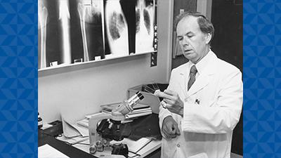 Dr. William T. Creasman in lab.