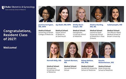 Class of 2027 residents roster