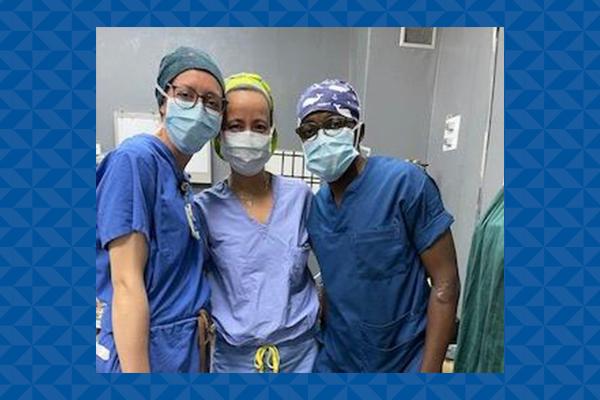 Surgeons in the operating room.