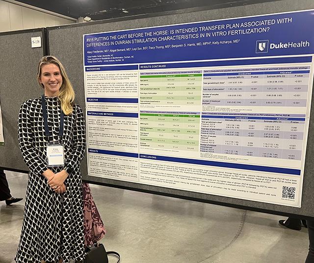 Dr. Hilary Friedlander with poster presentation at SRI Meeting. 