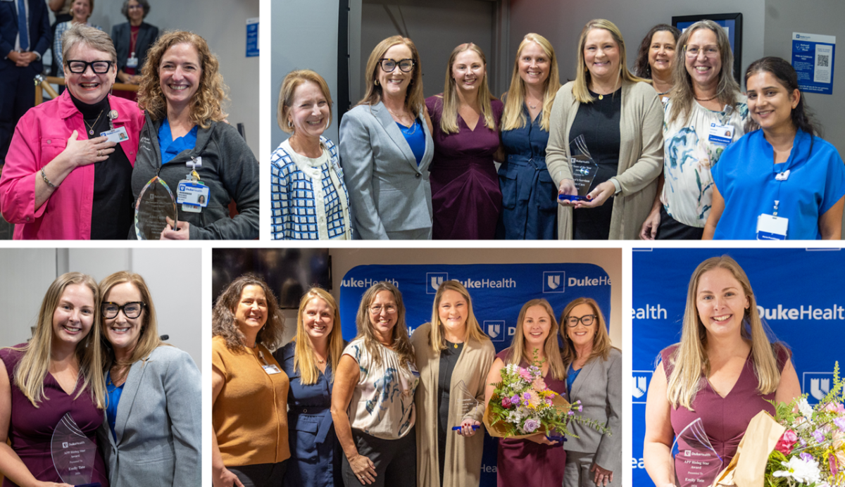 Montage of Advanced Practice Providers smiling with awards. 