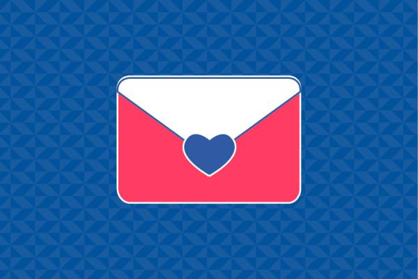 Letter with heart icon