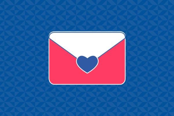 Letter with heart icon