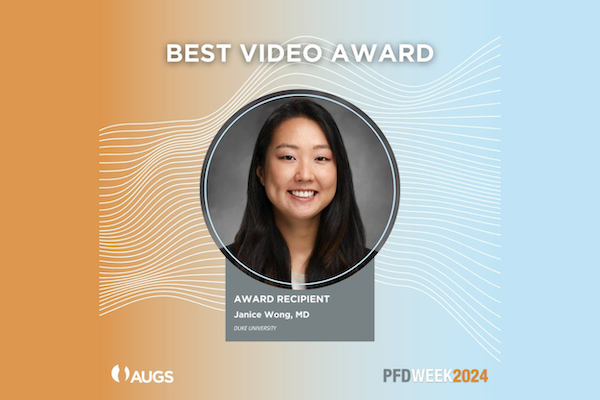 Dr. Janice Wong, Best Video Award at PFD Week 2024.