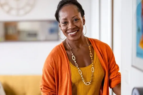 Photo of woman smiling.