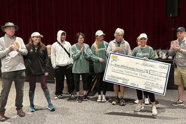 Ovarian Cancer Walk with check