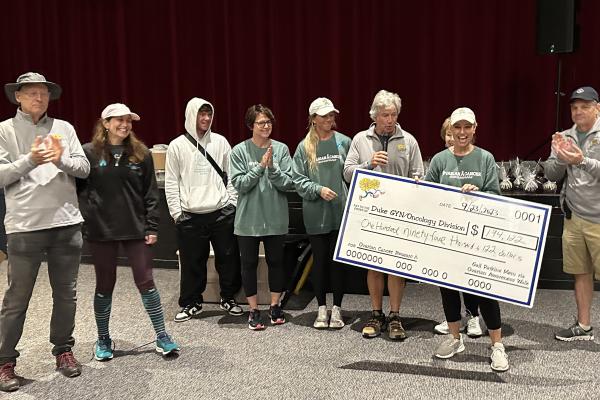 Ovarian Cancer Walk with check