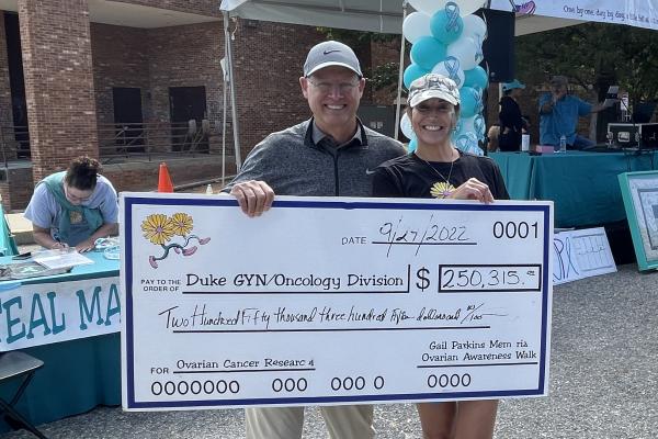 Ovarian Cancer Walk with check