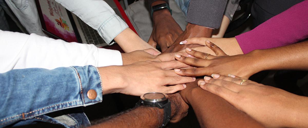 Photo of a group of people's hands