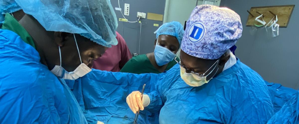 Surgeons operating abroad