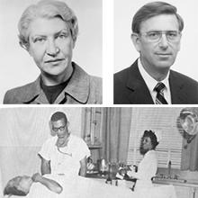 Montage of Dr. Easley, Dr. Hammond and Dr. Moore with nurse and patient.