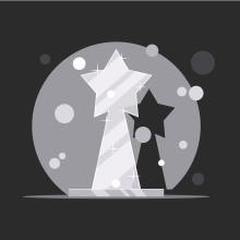 Illustration of a star-shaped award