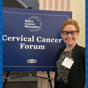 Dr. Moss at the Cervical Cancer Forum