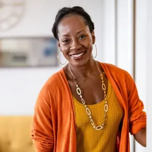 Photo of woman smiling.