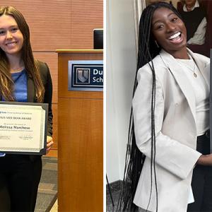  Melissa Marchese and Adwoa Baffoe-Bonnie, recipients of the Vice Dean Award for Research Excellence
